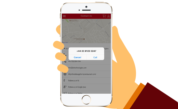 Customers can contact you in takeaway app