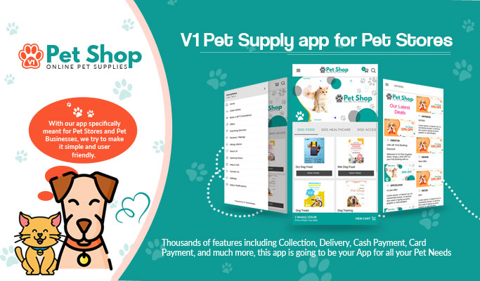 Mobile App for Pets eCommerce Store & Pet Grooming Business