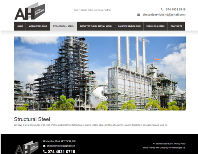 Web Design for Steel Business