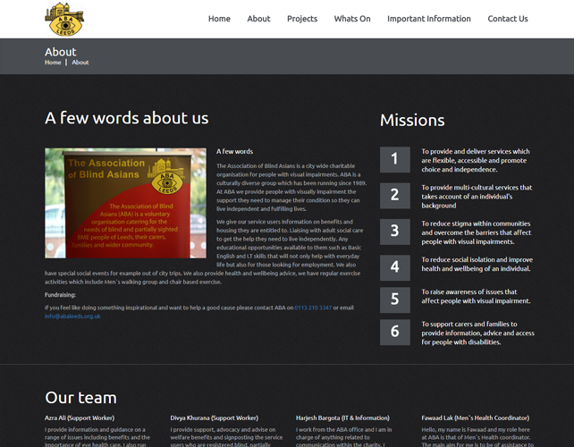 Association of Blind Asians Website
