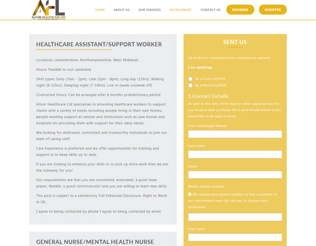 Health Care Solutions Website