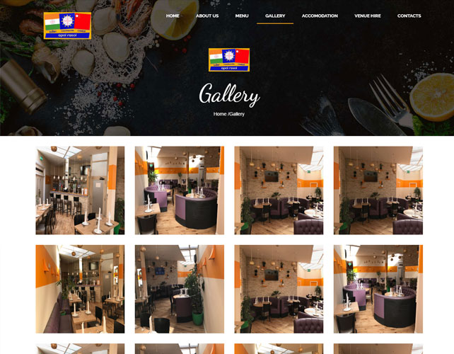 Indian Restaurant Website Design