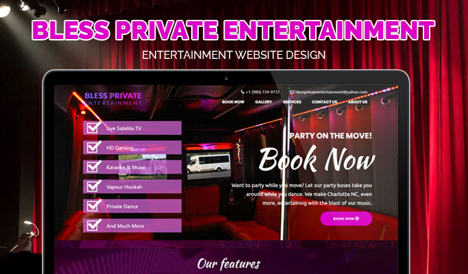 Entertainment Website Design