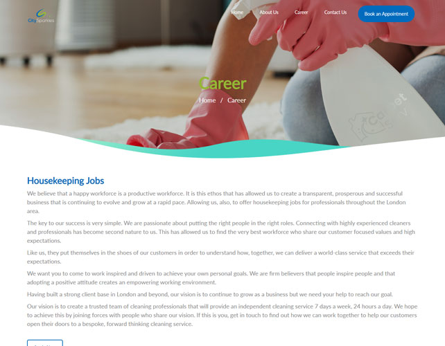 Cleaning Service Website Design