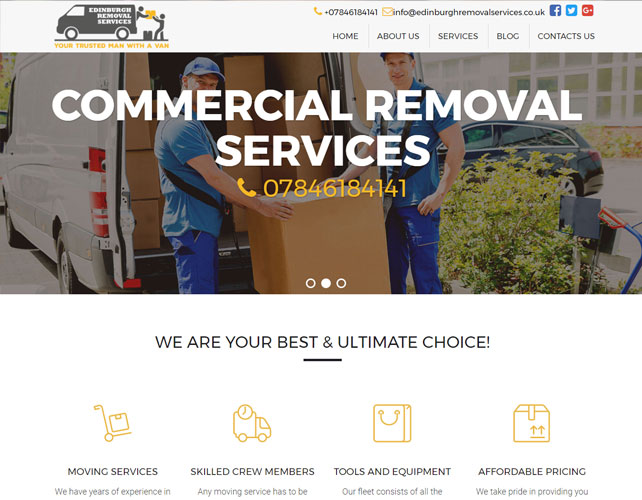 Removal service provider Website 