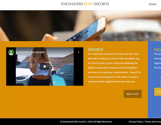 Escort Website Design
