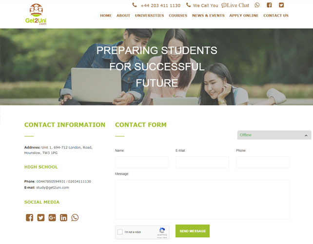 Education services Website