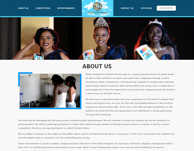 Entertainment  Website Design