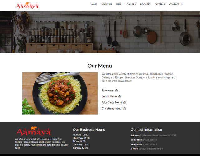 Restaurants Business Website Design