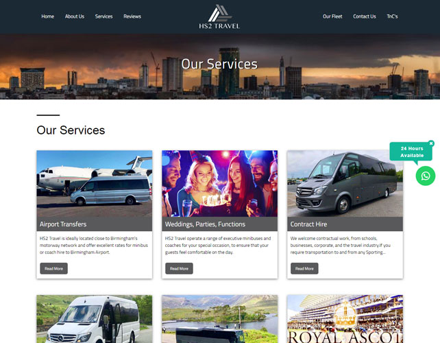 Travel service provider Website