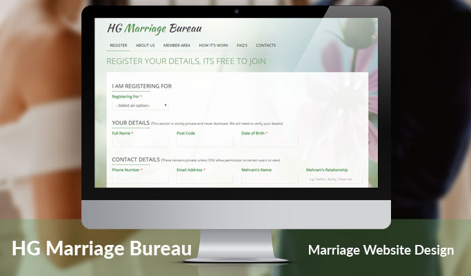 Marriage Website Design