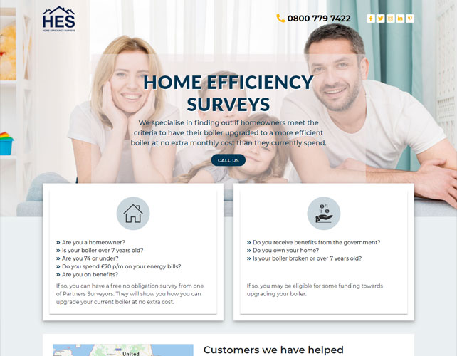  Home Efficiency Surveys Website Design