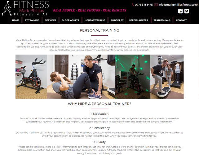 Fitness Website Design