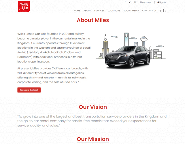 Car Rental Company Website