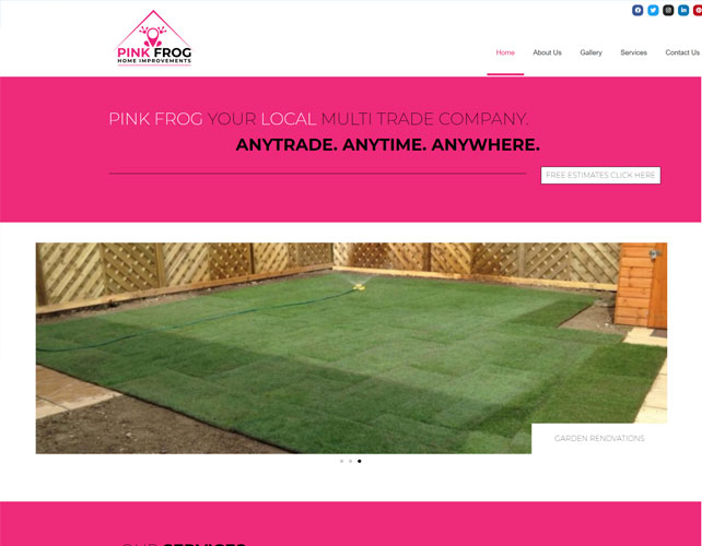 Pink Frog Property Solution Website Design