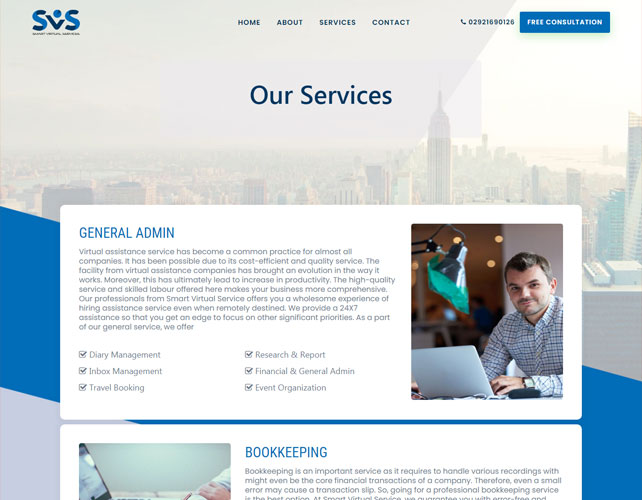 Virtual Assistant Services Website