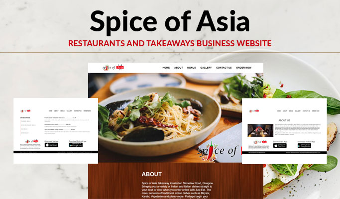 Restaurants and Takeaways Business Website