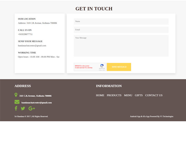 Dry fruits and chocolate gift shop website design