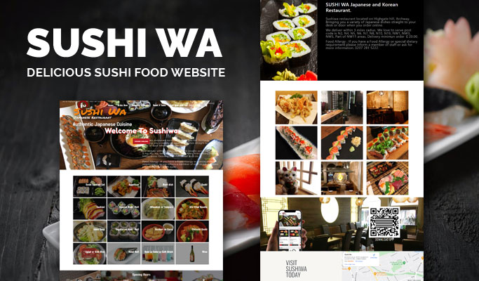 DELICIOUS SUSHI FOOD WEBSITE DESIGN