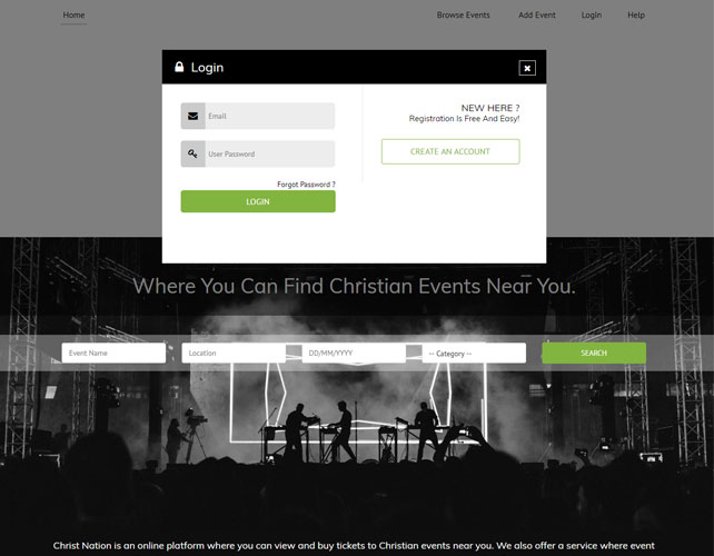 Events Website