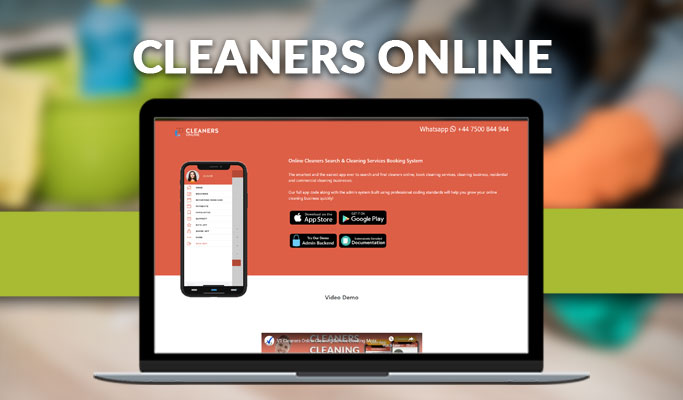 Online Cleaners Search & Cleaning Services Booking System