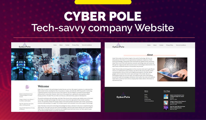 Tech-savvy company Website