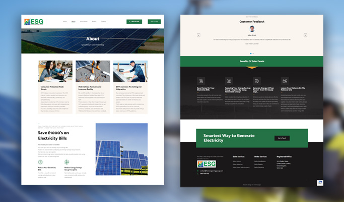 Solar and boilers installer company Website