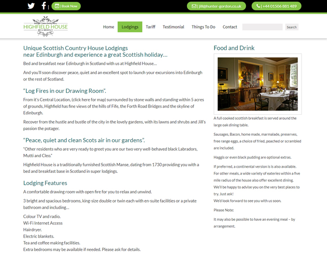 Scottish Country House Website