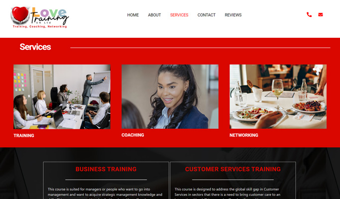 Training, Coaching & Networking Service Provide Based Website