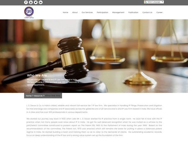 Intellectual Property Law Firm Website Design