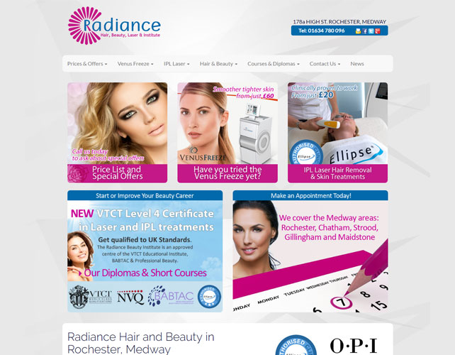 Hair and Beauty Courses Website Design