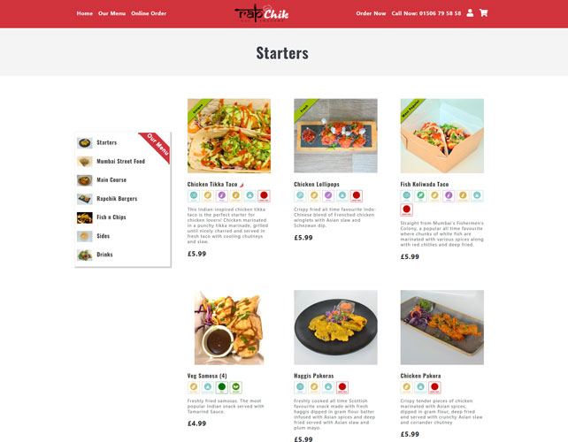 Restaurants Takeaways Website