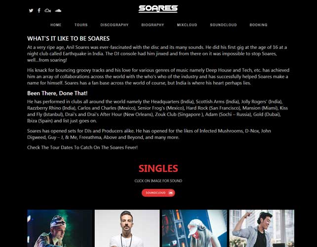 DJ Website Design