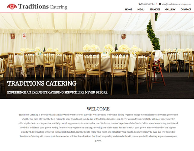 catering Website Design