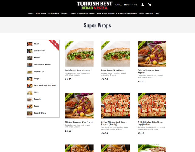 Turkish Kebab & Pizza Website Design