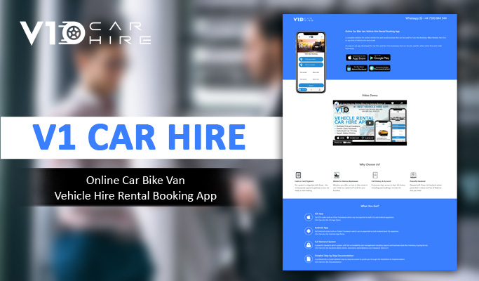 Online Car Bike Van Vehicle Hire Rental Booking App