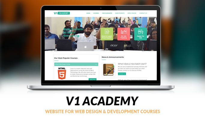 Website For Web Design & Development Courses