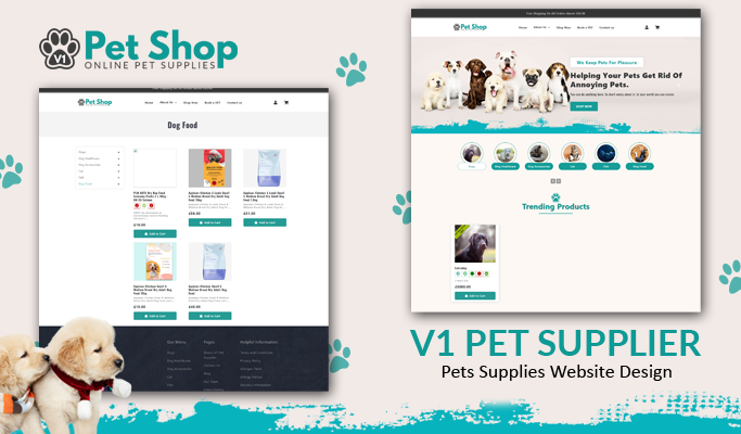 Pets Supplies Website Design