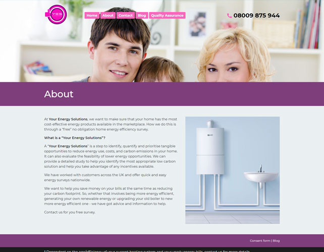 Your Energy Solutions Website Design