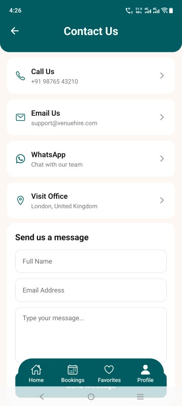 Contact Venue Owners