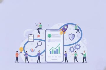 App developer workflow with mobile growth UI