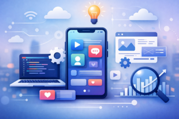 App development guide showing mobile solution strategy and user engagement