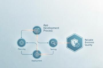 App development process showing reliable business quality