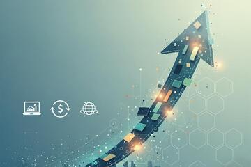 Digital marketing concept illustrating business growth