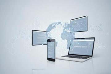 Modern responsive website design for development