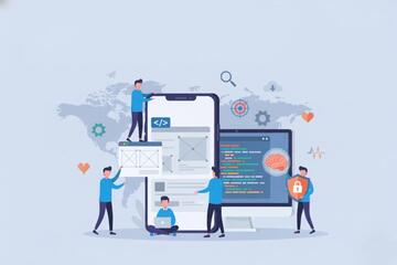 Professional website developers at work