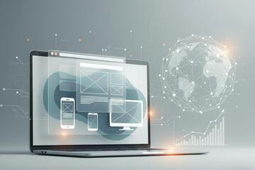 Responsive business website design for development