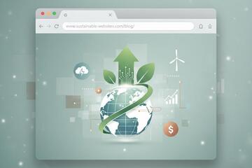 Sustainable website development concept showing digital growth & modern solutions for businesses