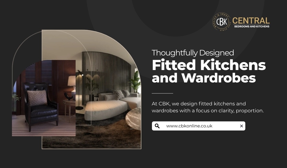 Interior decorators website development showcasing fitted kitchens and wardrobes design