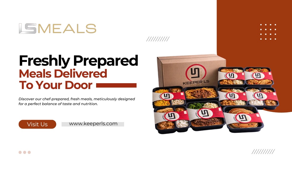 meal delivery website development showing fresh prepared food boxes
